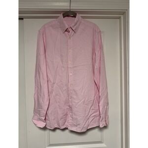 Hackett London, Men's Slim Fit Button Down Collar Shirt, Pink, Size Medium